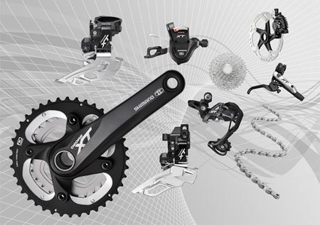 Shimano Groepset XT M780 10 Speed Zwart Dubbel Incl. Remschijven en Crank