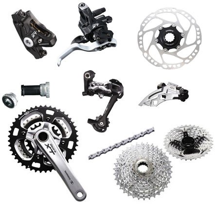 Shimano Groepset XT M775 9 Speed Zwart Inclusief Crank