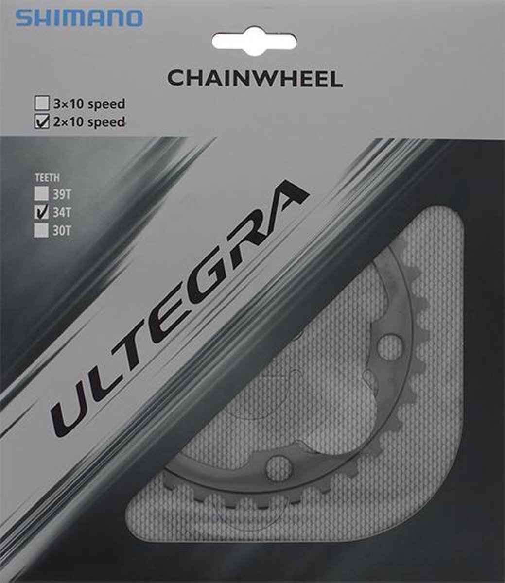 Shimano Ultegra FC-6750 Compact Glossy Grey Kettingblad Binnen