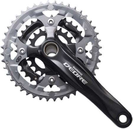 Shimano Deore Crankset Triple 9 speed Black