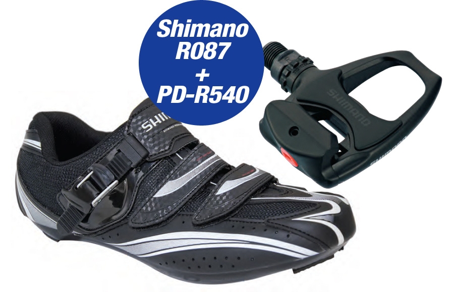 Bezem Zware vrachtwagen bagage Shimano SH-R087 Wielrenschoenen + GRATIS PD-R540 Race Pedalen koop je bij  Futurumshop.nl