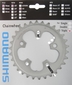 Shimano 105 FC-5703 Triple Kettingblad Zilver 3x10 Speed