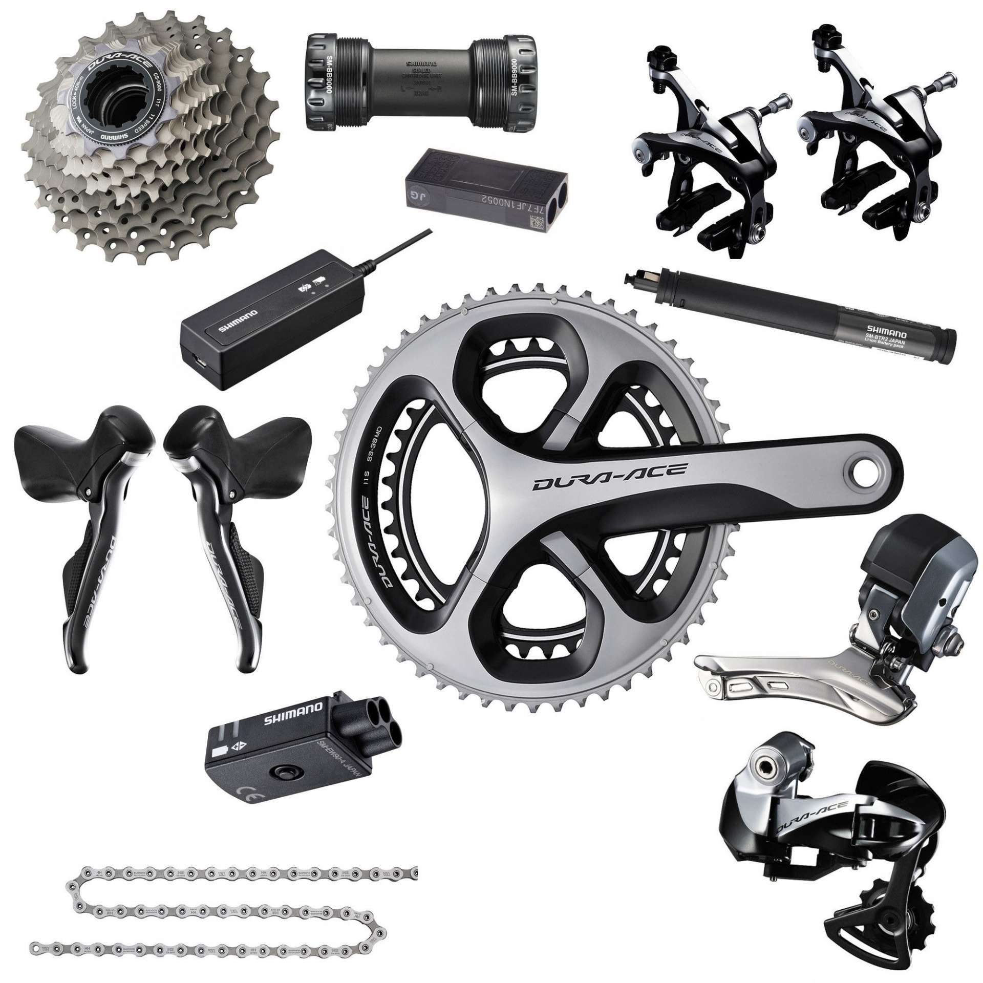 Shimano Dura Ace DI2 9070 Groepset Compact Extern 11-speed Inclusief Crank