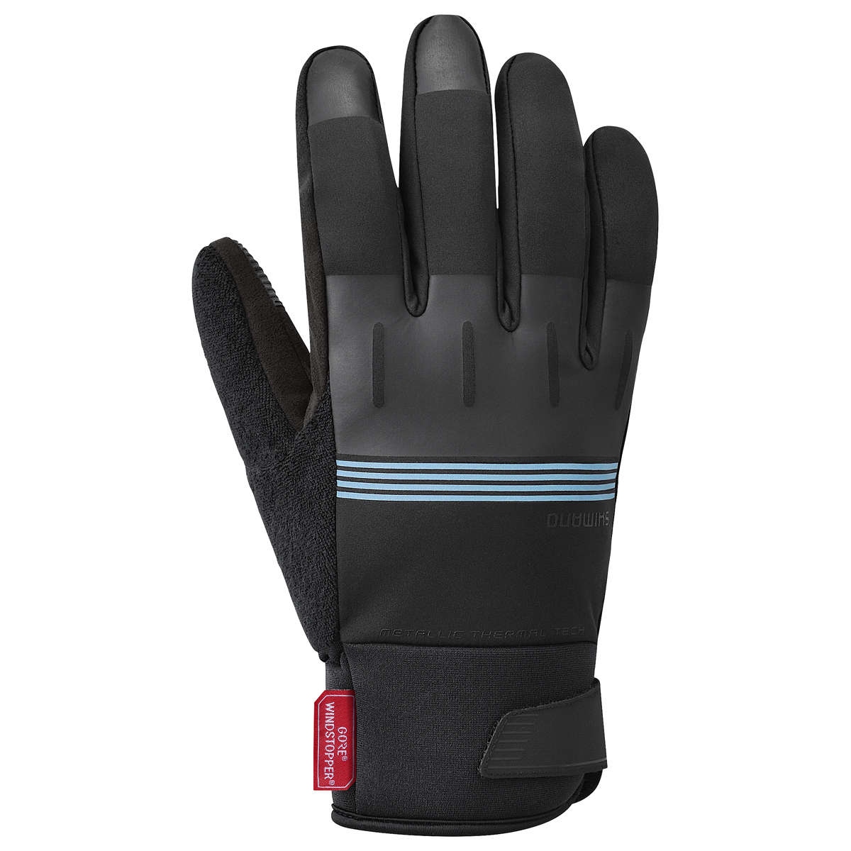 Shimano Windstopper Fietshandschoenen Zwart/Blauw Unisex