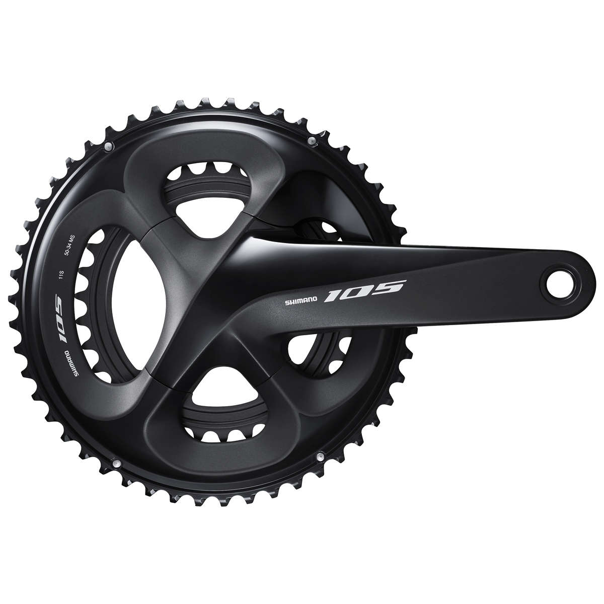 Shimano 105 R7000 Crankstel 11 Speed Compact 50x34T Zwart