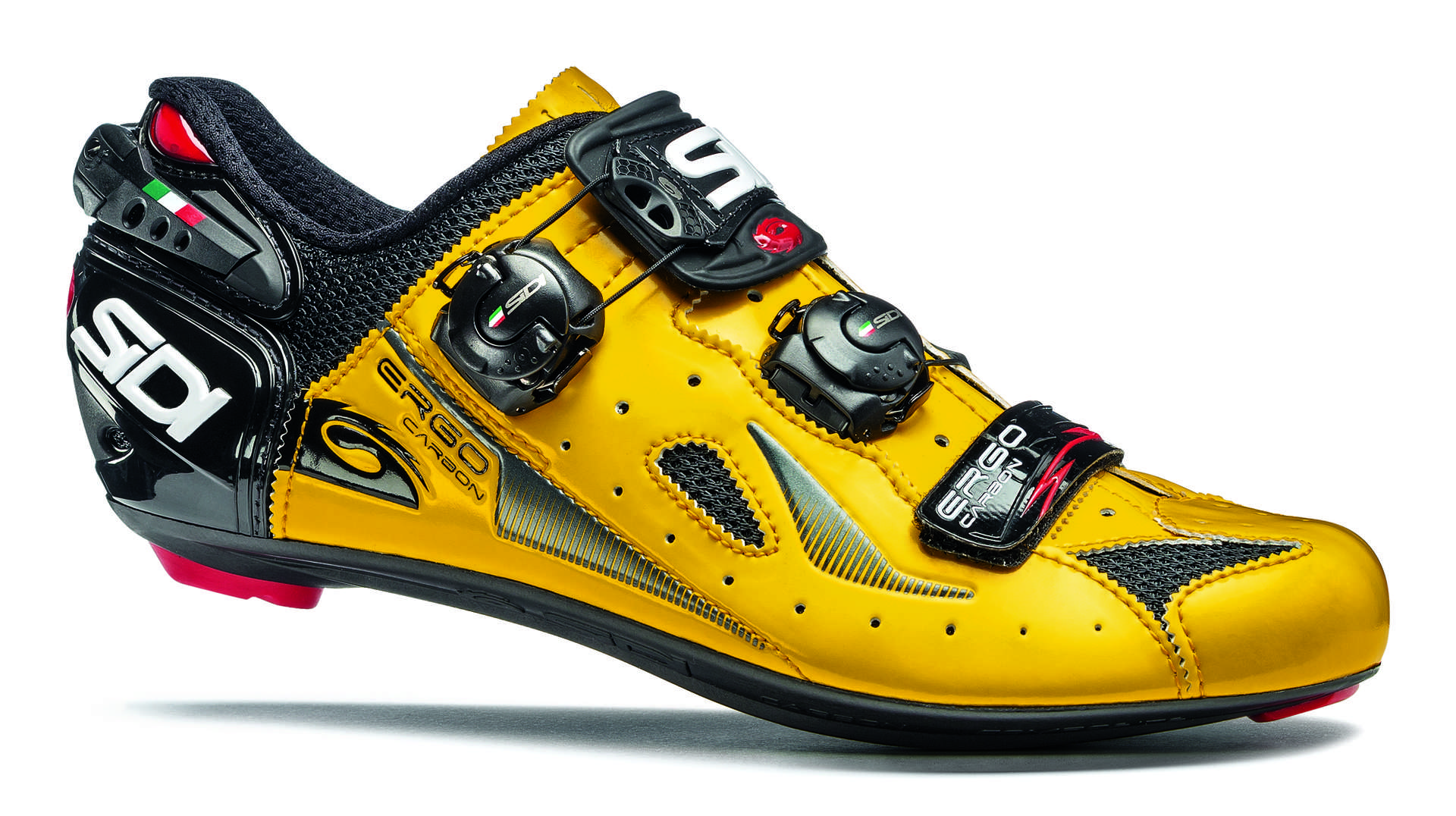 Sidi Ergo 4 Carbon Composite Wielrenschoenen Lucido Geel/Zwart Heren koop  je bij Futurumshop.nl