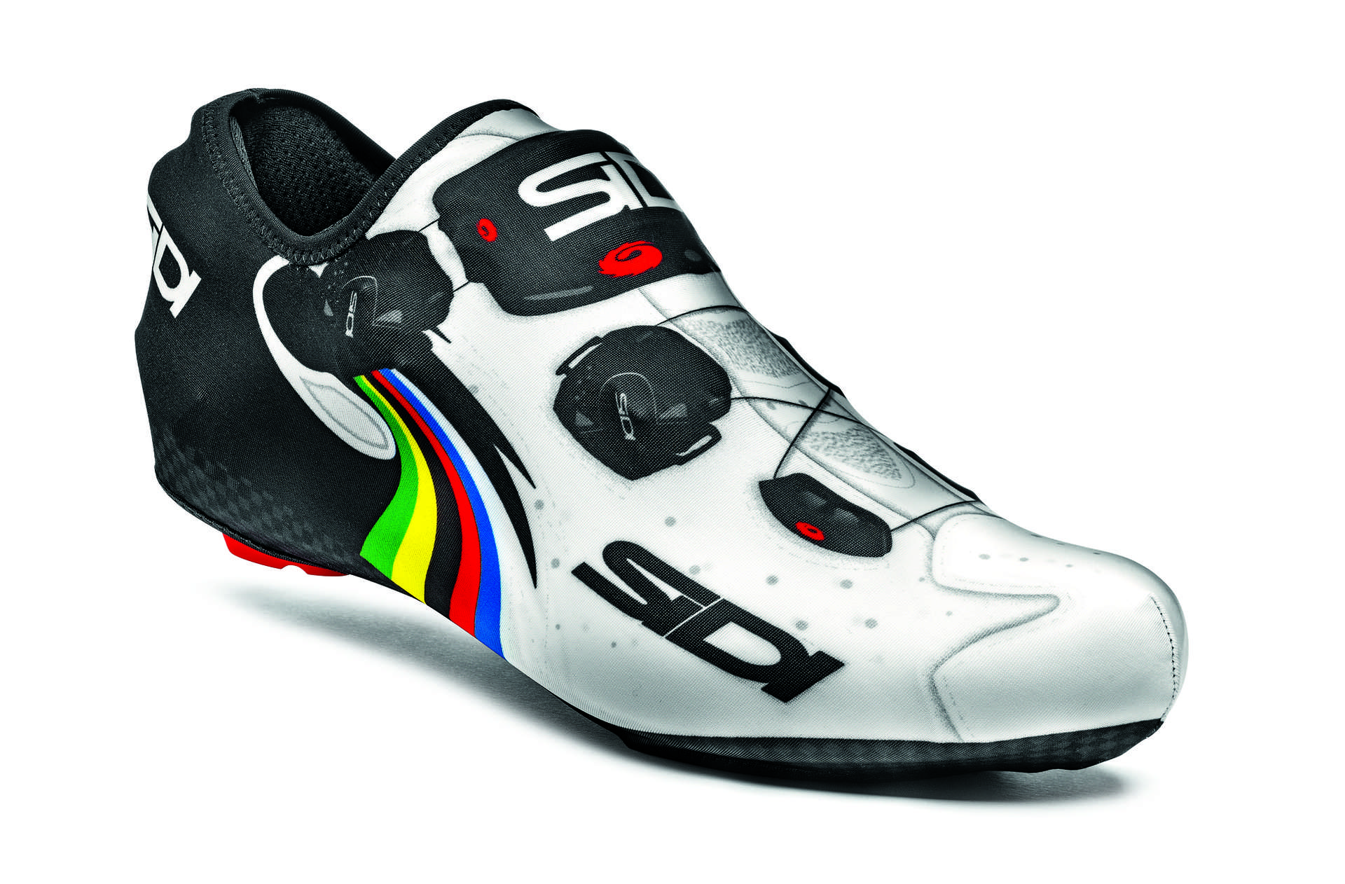 Sidi Wire Lycra Overschoenen Wit/Zwart