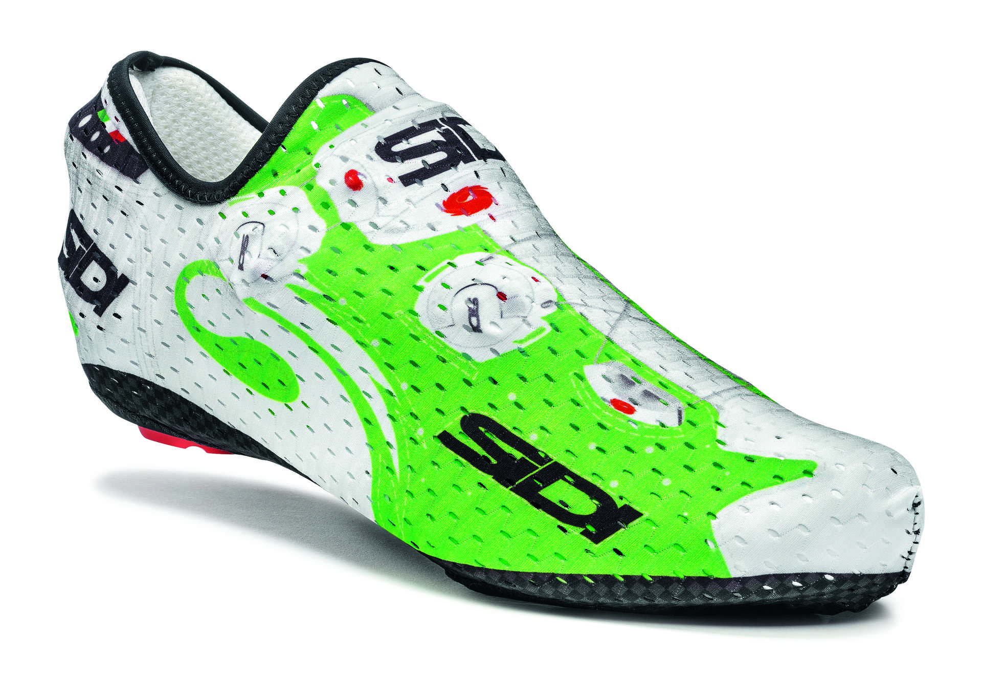 Sidi Wire Lycra Overschoenen Wit/Groen Unisex