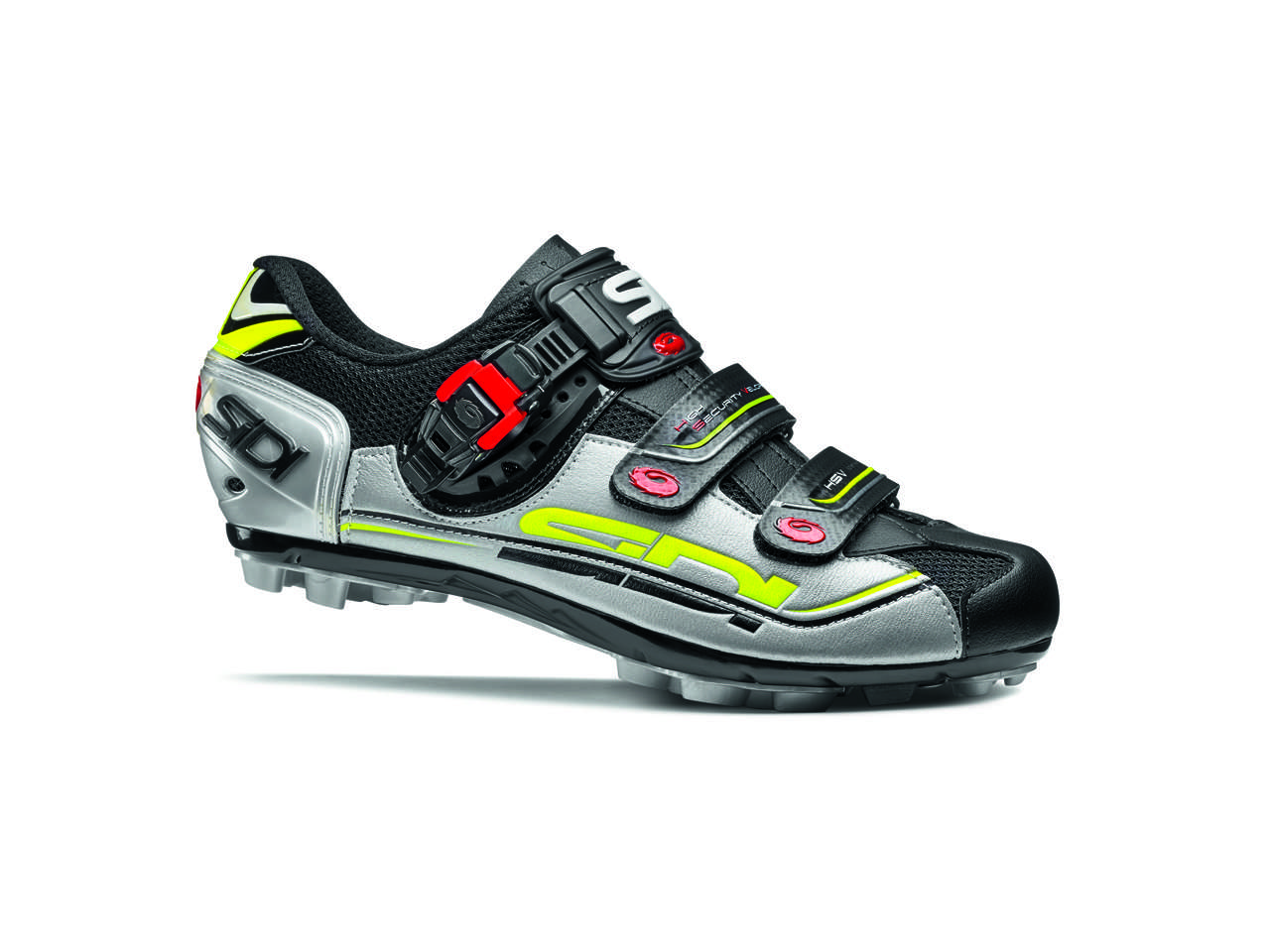 Sidi Eagle 7 Mountainbikeschoenen Zwart/Zilver/Geel Heren