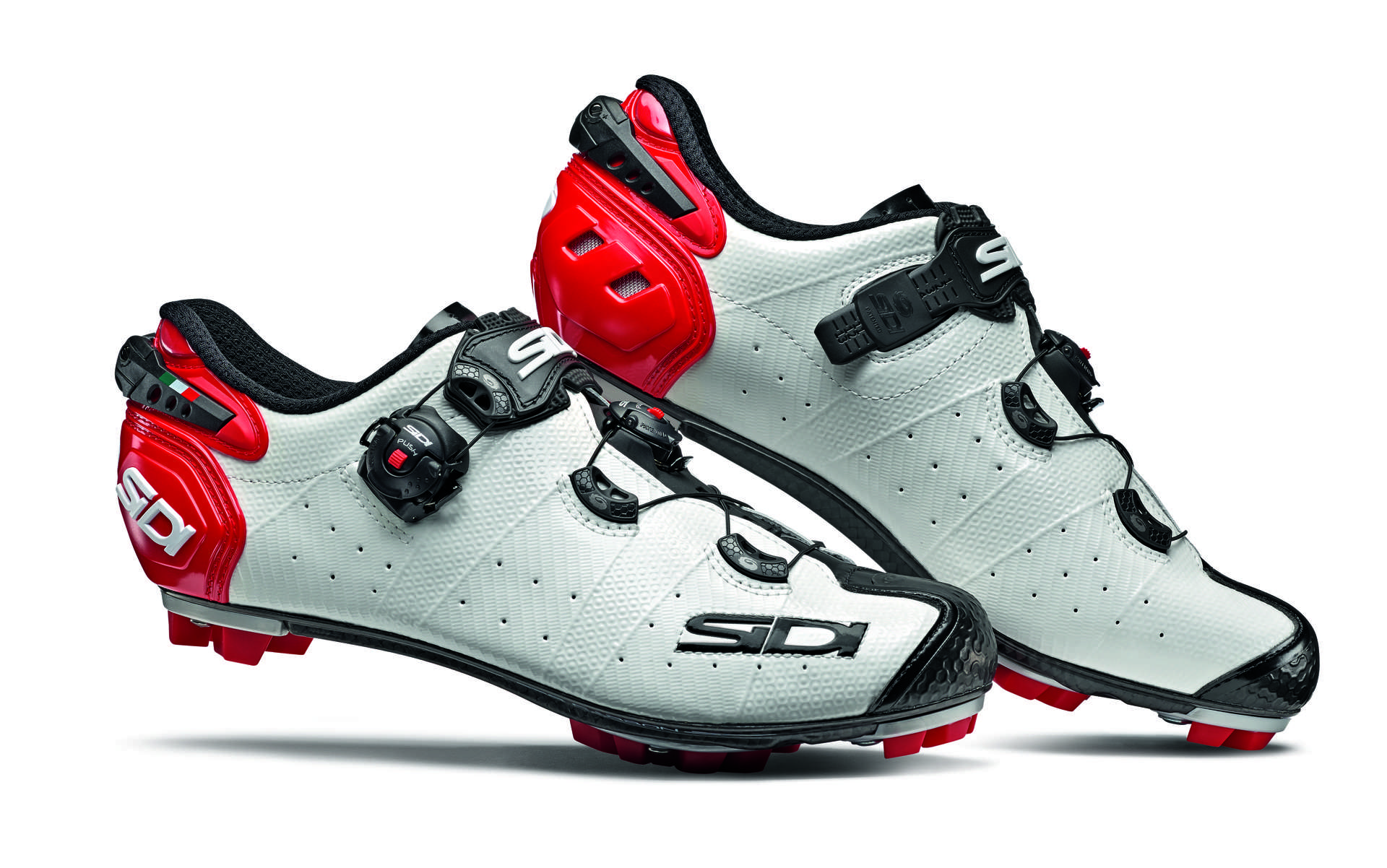 Sidi Drako 2 SRS Carbon Mountainbikeschoenen Wit Zwart Rood Heren koop je bij Futurumshop