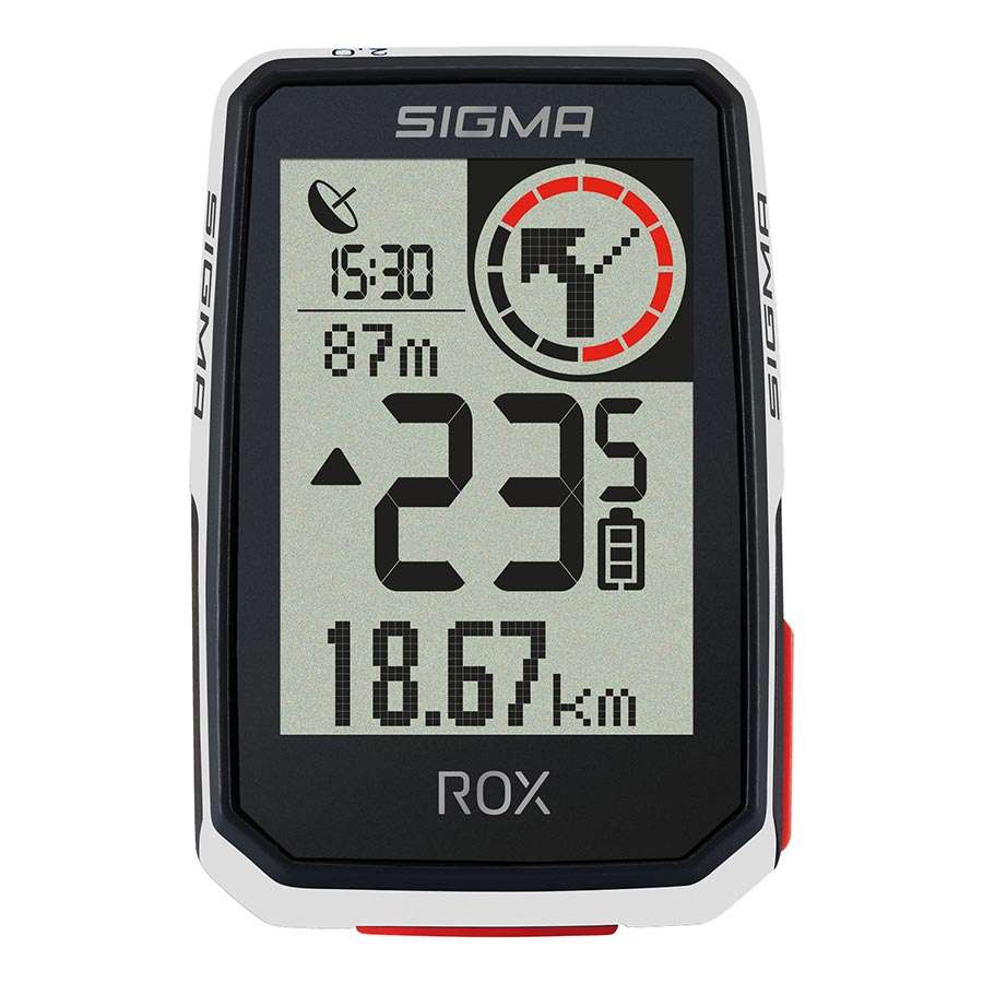 Sigma Sport ROX 2.0 Top Mount GPS Fietscomputer Wit