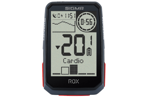 Sigma Sport ROX 4.0 Top Mount GPS Fietscomputer HR Cadans Snelheid Zwart