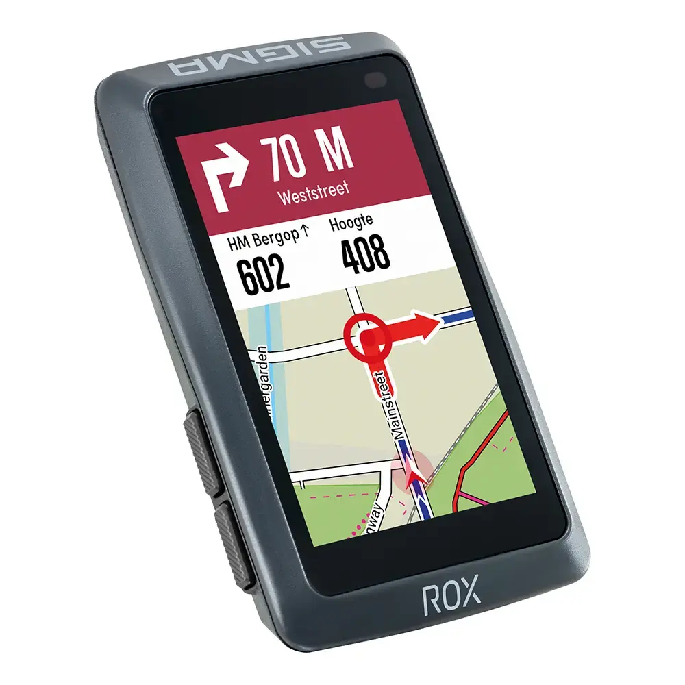 Sigma Sport ROX 12.1 EVO GPS Fietscomputer Bundel Grijs