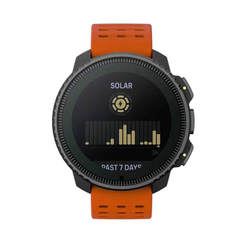 Suunto Vertical Solar Steel GPS Sporthorloge Oranje