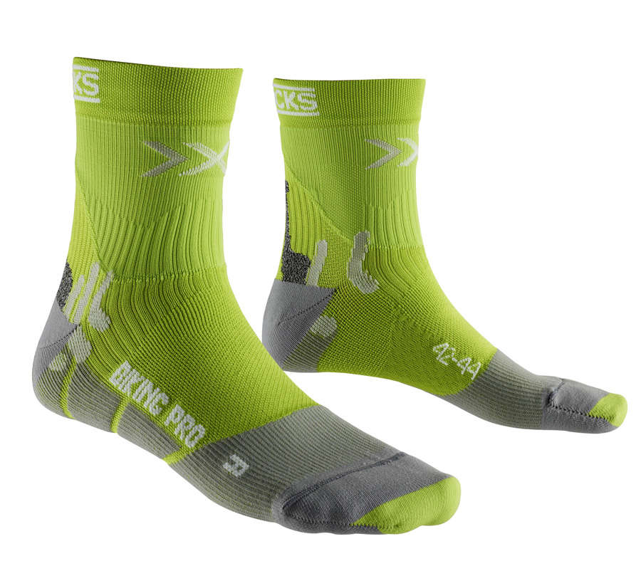 X-Socks Biking Pro Fietssokken Groen/Grijs