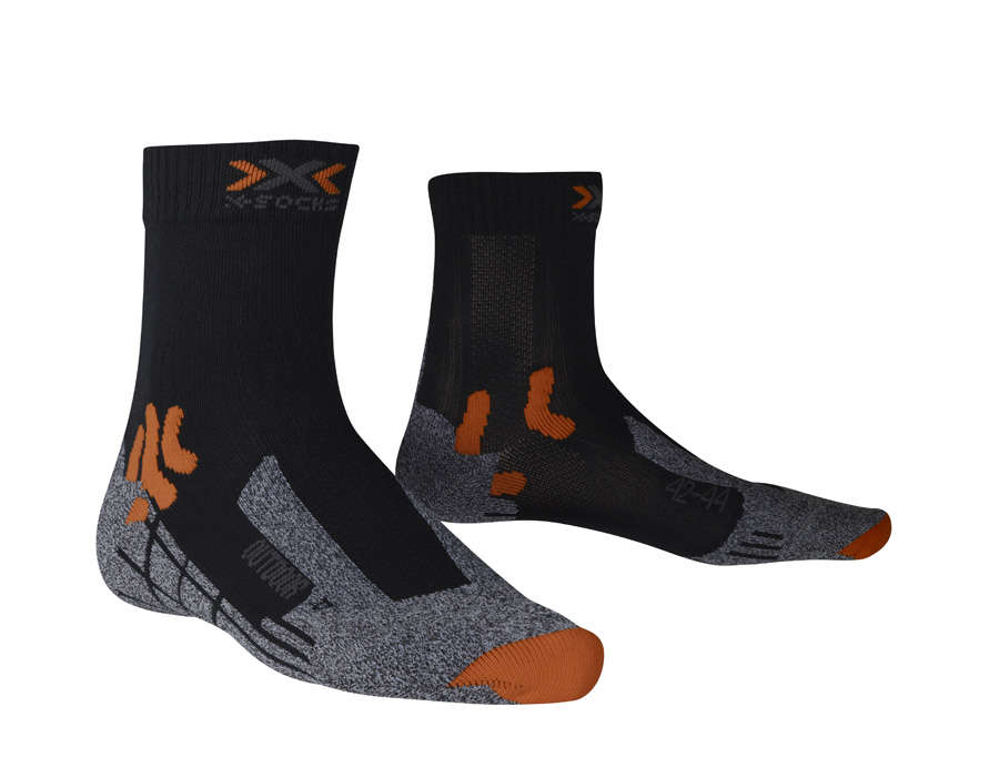 X-Socks Outdoor Wandelsokken Zwart/Grijs/Oranje