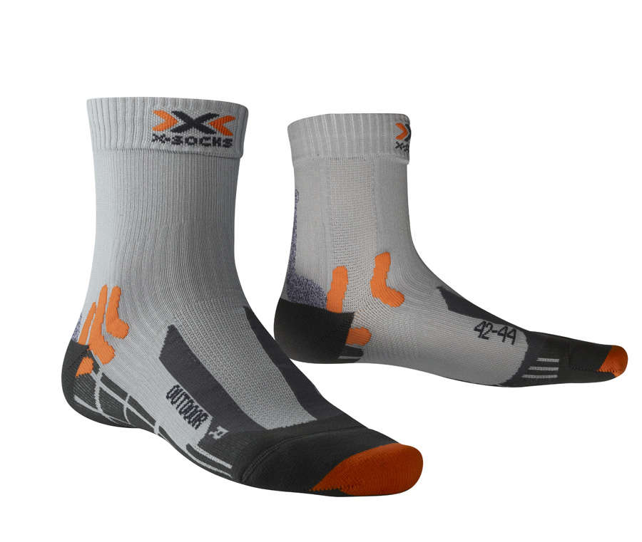 X-Socks Outdoor Wandelsokken Wit/Grijs/Oranje