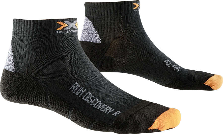 X-Socks Run Discovery New Hardloopsokken Zwart/Oranje