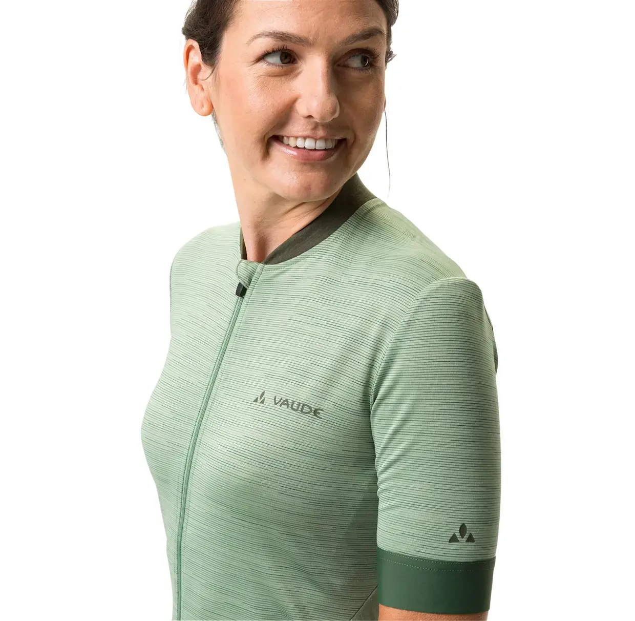 VAUDE Kuro FZ Fietsshirt Korte Mouwen Groen Dames koop je bij