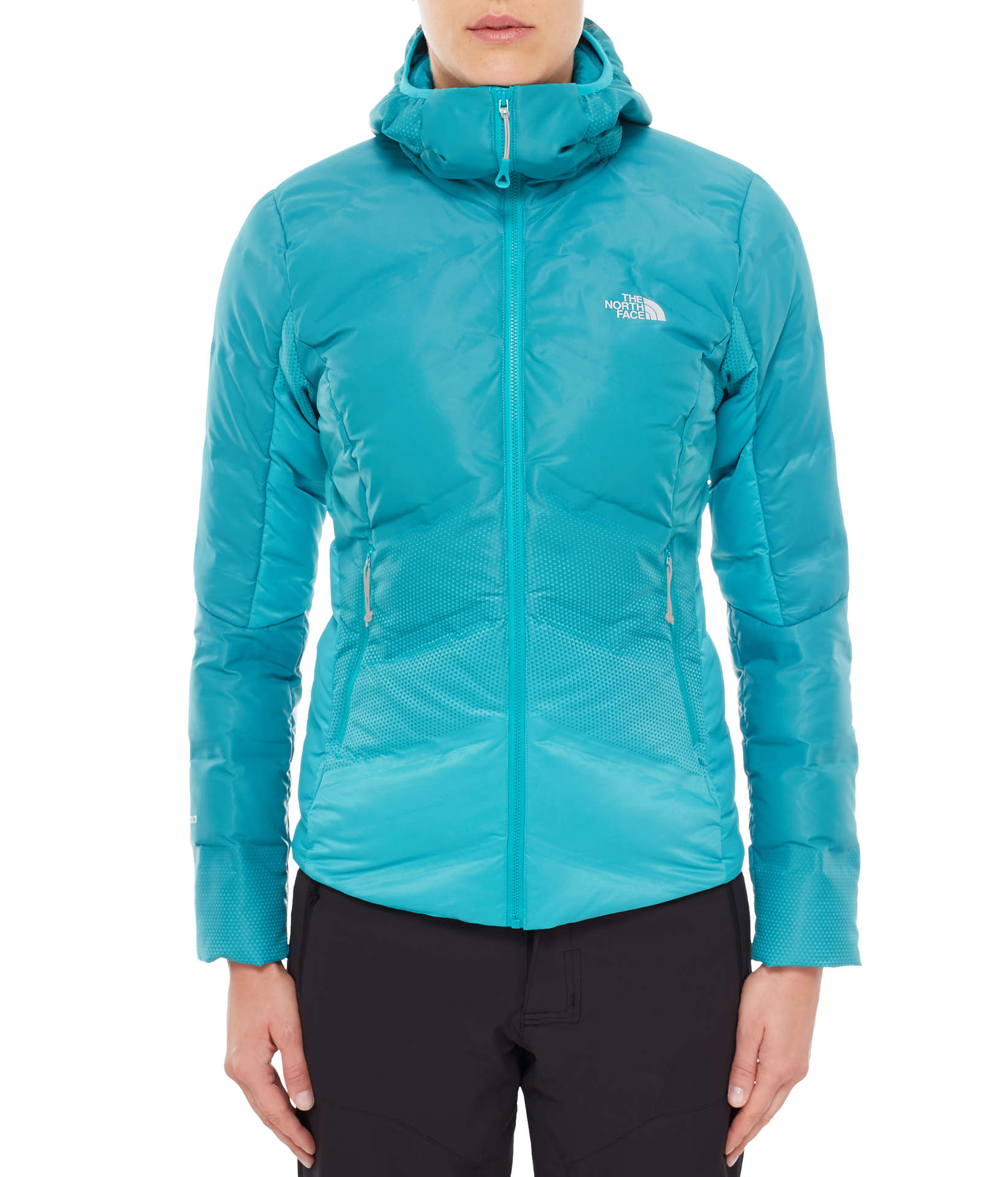 The North Face Fuseform Dot Matrix Hooded Down Jacket Groen Dames