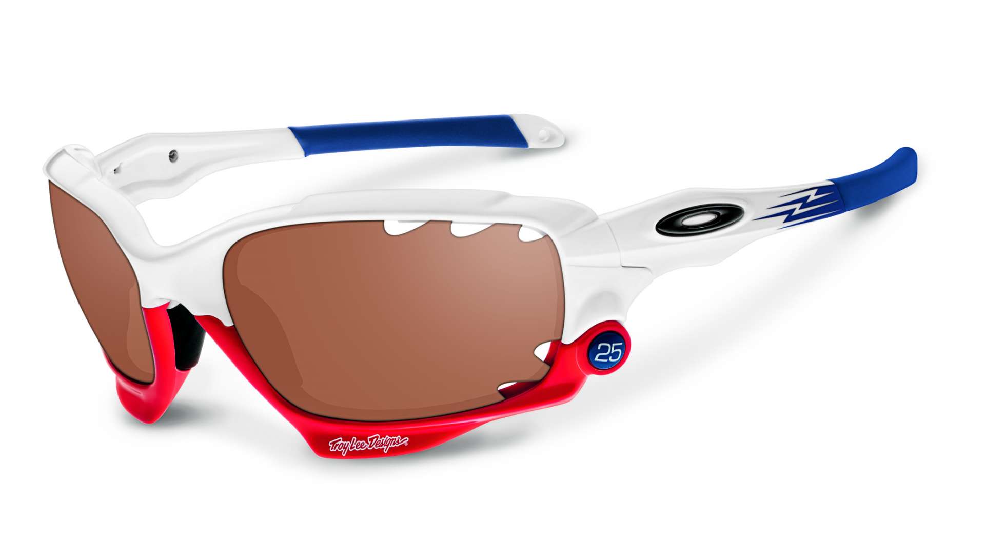 Oakley Racing Jacket Polished White/VR28 Black Iridium + Clear Sport Zonnebri