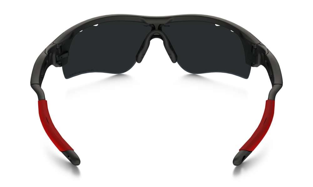 Oakley Radarlock Sport Zonnebril Red Polarized/Black Iridium Lens Zwart/Rood