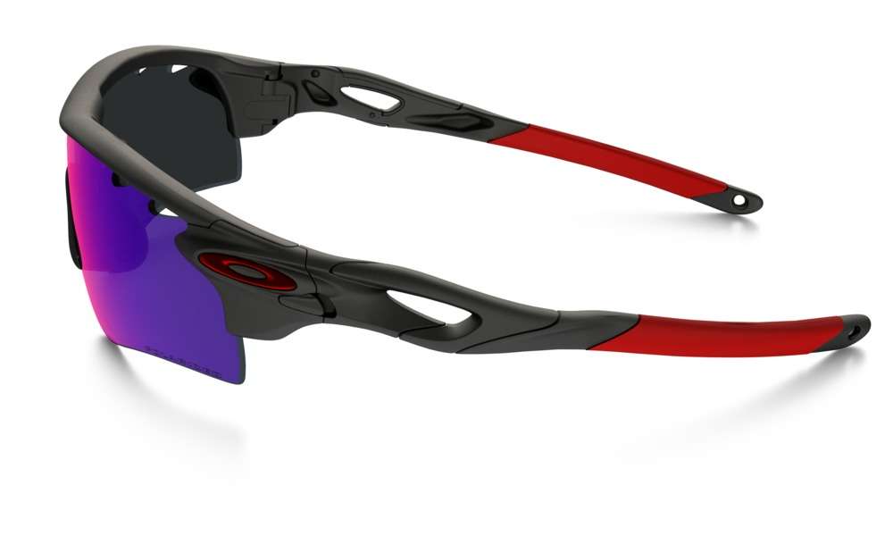 Oakley Radarlock Sport Zonnebril Red Polarized/Black Iridium Lens Zwart/Rood