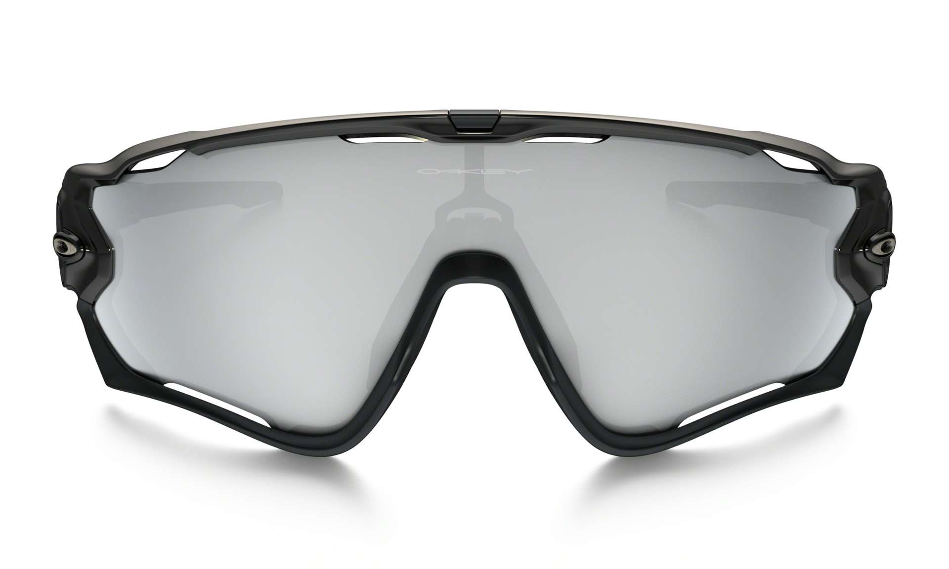 Oakley Jawbreaker Fietsbril Zwart Chrome Iridium Lens