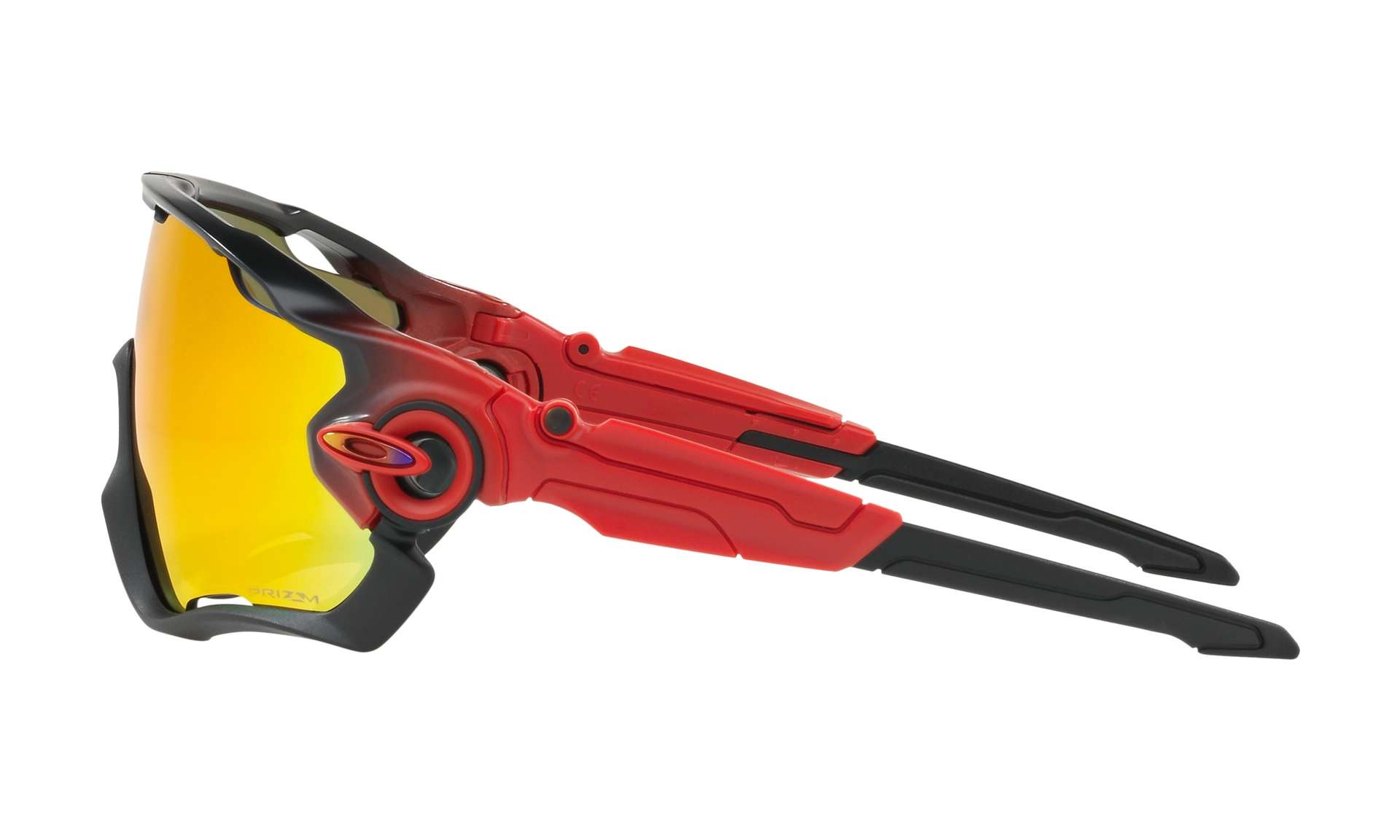 Oakley Jawbreaker Sport Zonnebril Zwart/Rood Fade Prizm Ruby Lens