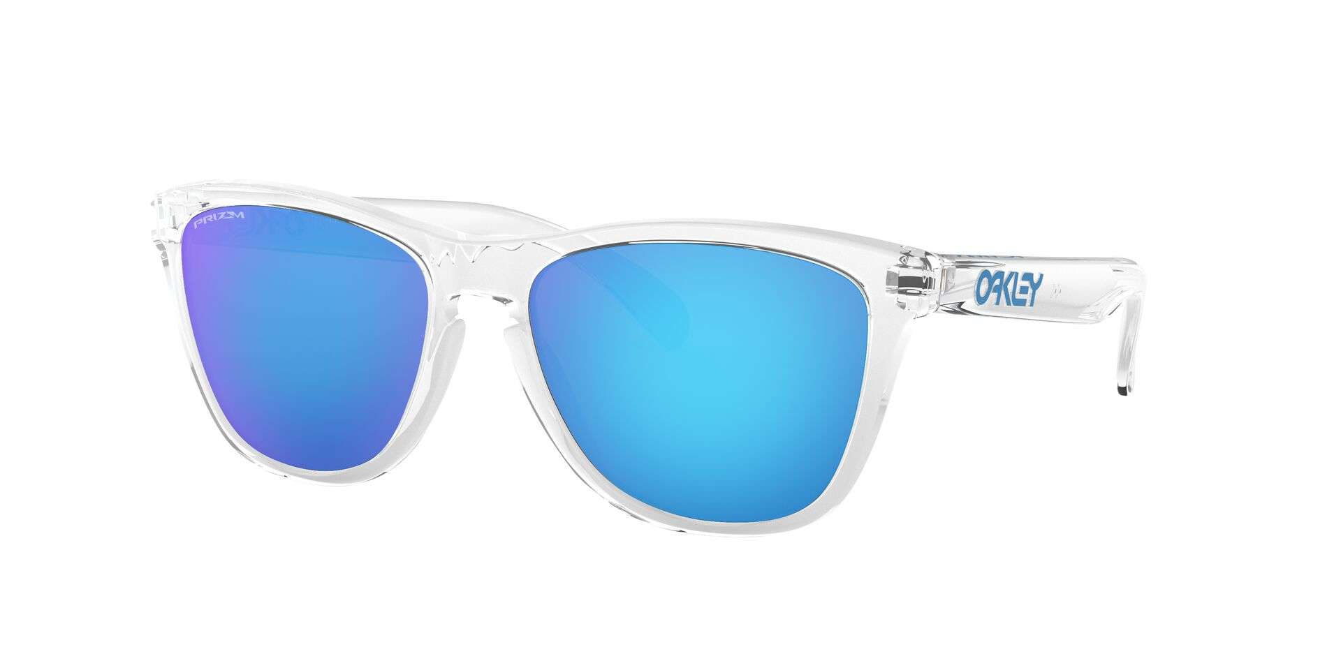 Oakley Frogskins Sport Zonnebril Crystal Clear met Prizm Sapphire Lens