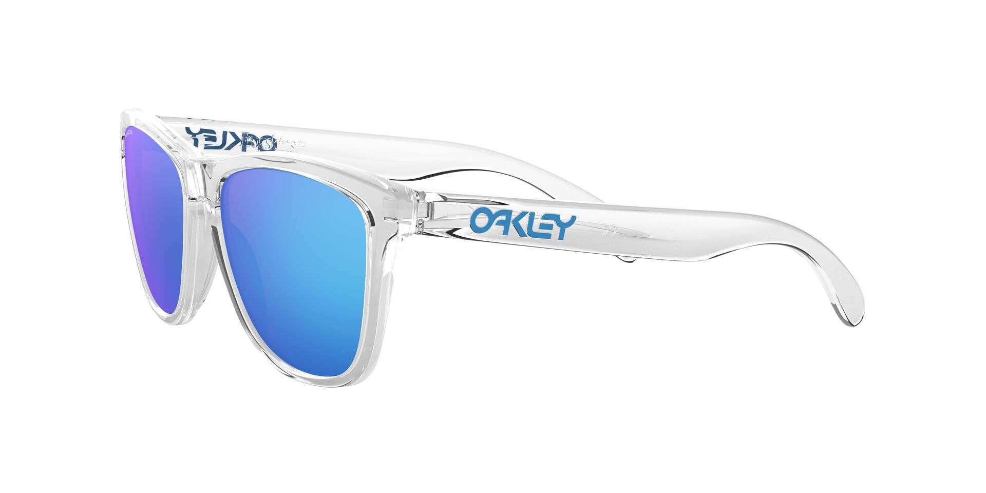 Oakley Frogskins Sport Zonnebril Crystal Clear met Prizm Sapphire Lens