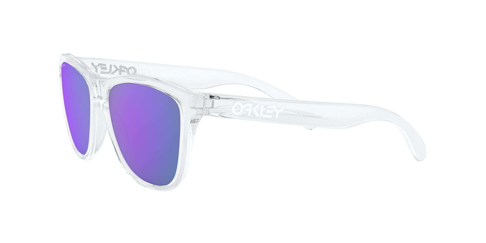 Oakley Frogskins Sport Zonnebril Polished Clear met Prizm Violet Lens