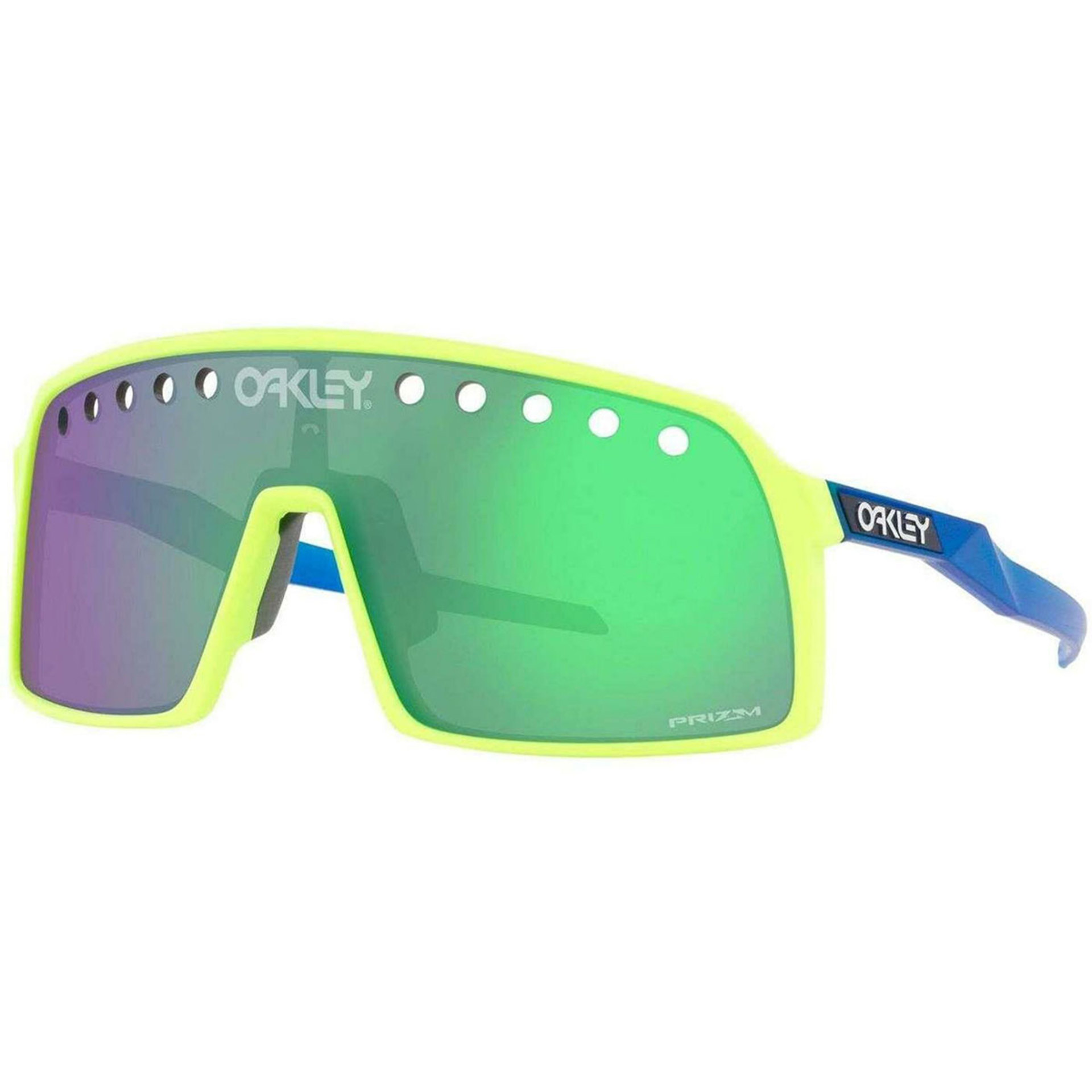 Oakley Sutro Eyeshade Sport Zonnebril Geel/Blauw met Prizm Road Jade Lens