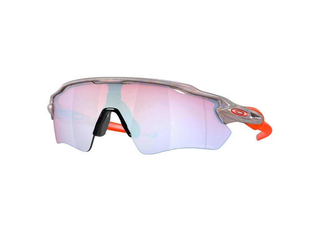 Oakley Radar EV Path Sport Zonnebril Prizm Snow Sapphire Lens Zilver/Oranje