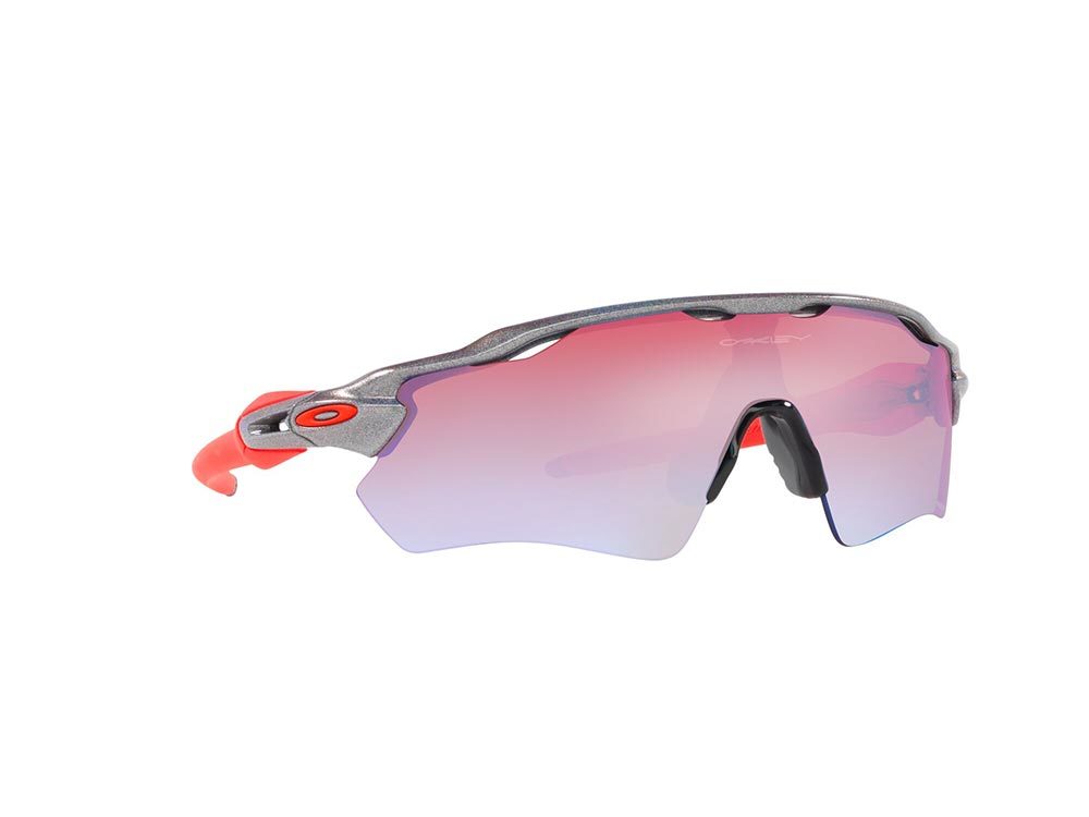 Oakley Radar EV Path Sport Zonnebril Prizm Snow Sapphire Lens Zilver/Oranje