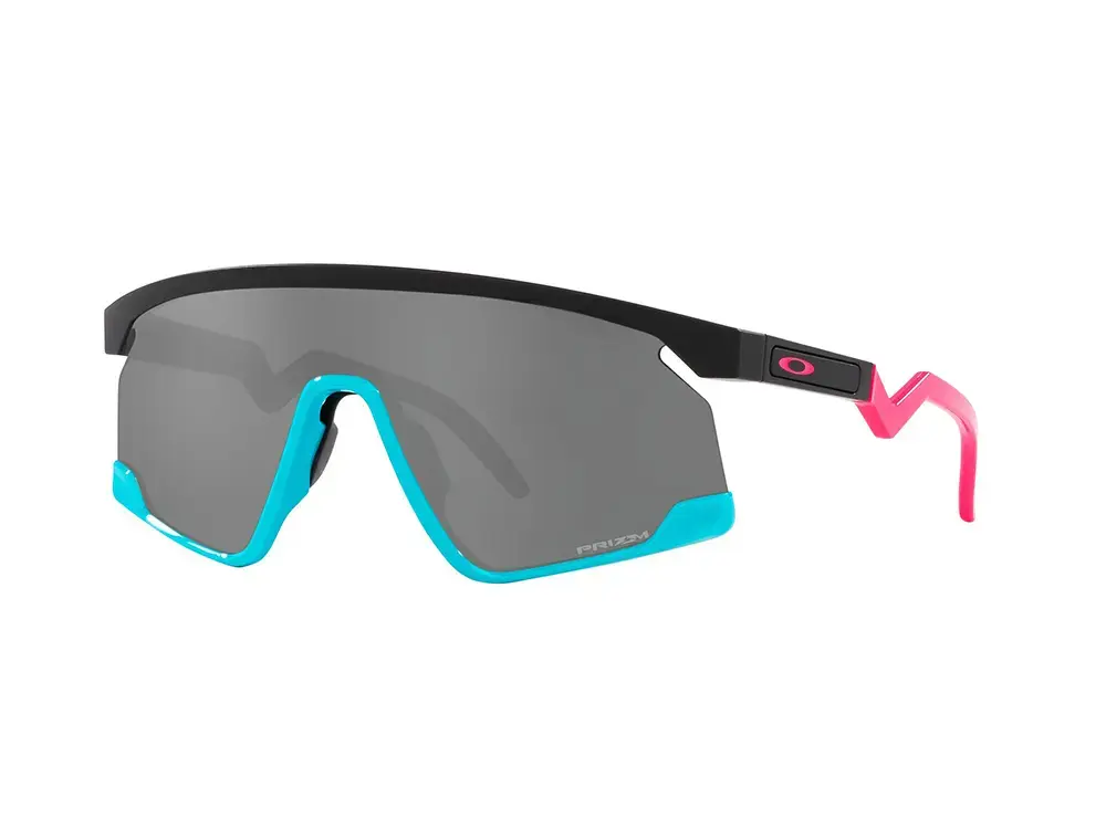 Oakley Bxtr Sport Zonnebril Prizm Black Lens Mat Zwart/Blauw/Roze