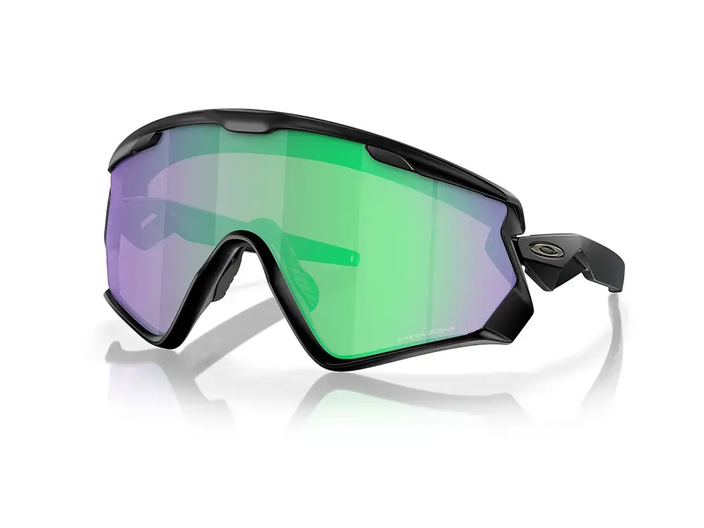 Oakley Wind Jacket 2.0 Sport Zonnebril Prizm Road Jade Lens Mat Zwart