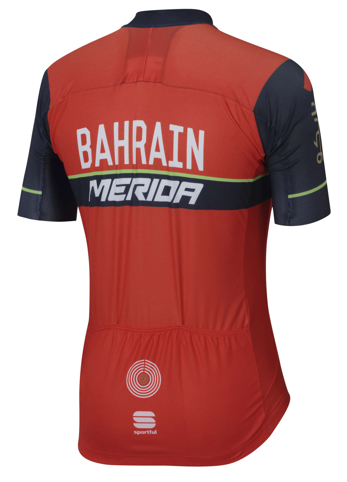 Sportful Bahrain Merida BodyFit Fietsshirt Korte Mouwen Rood/Blauw
