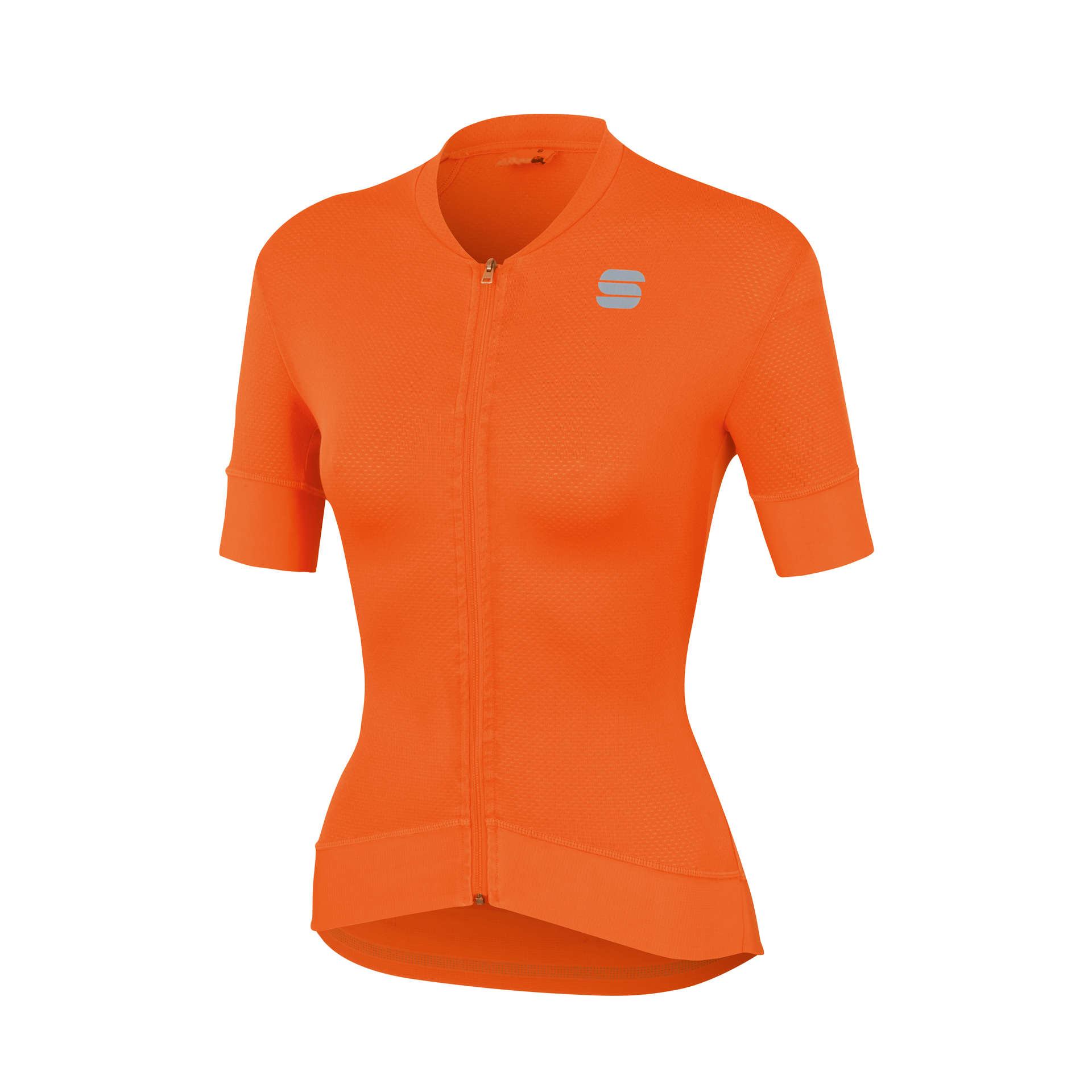 Sportful Monocrom Fietsshirt Korte Mouwen Oranje Dames