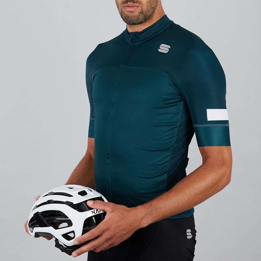 Classic Fietsshirt Korte Mouwen Groen Heren