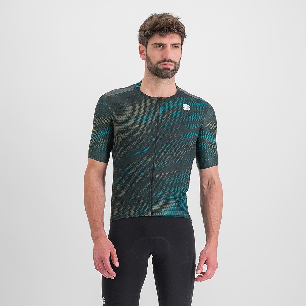 Sportful Cliff Supergiara Fietsshirt Korte Mouwen Donkergroen