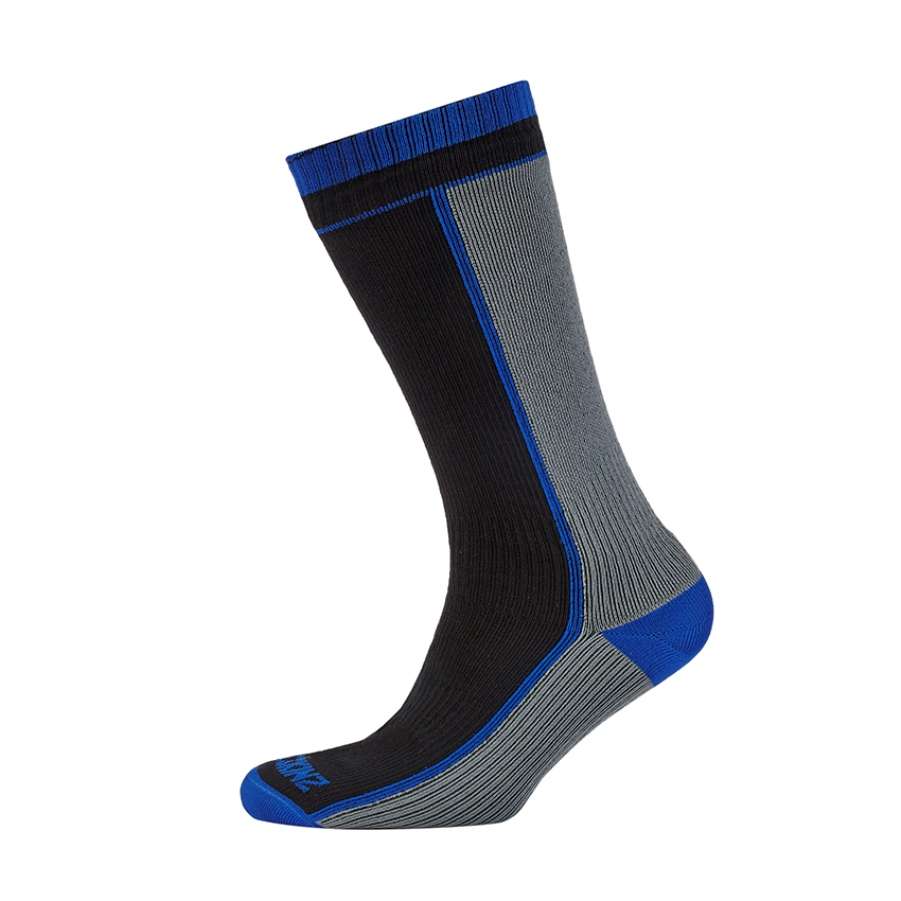 Sealskinz Mid Weight Mid Length Sokken Zwart/Grijs/Blauw