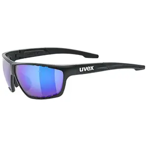 Uvex Sportstyle 706 CV Sport Zonnebril Zwart met Mirror Lavender Lens