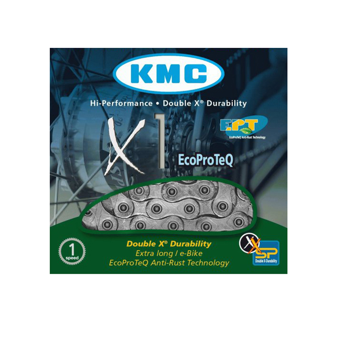 KMC X1 EPT Single Speed Fietsketting Zilver