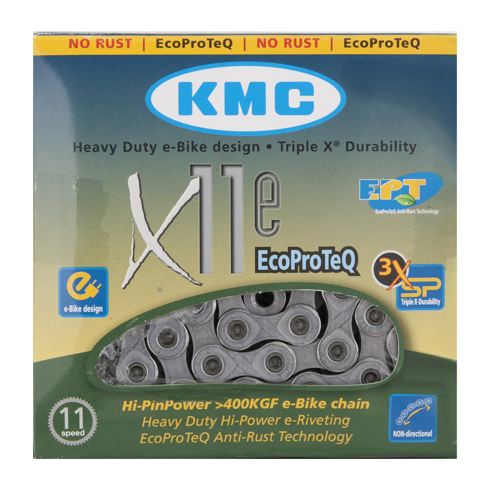 KMC X11e EPT EcoProteQ E-Bike Fietsketting Zilver 11 Speed