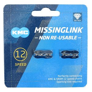 KMC Missing Link 12-Speed Niet Herbruikbaar Zwart 2 Stuks