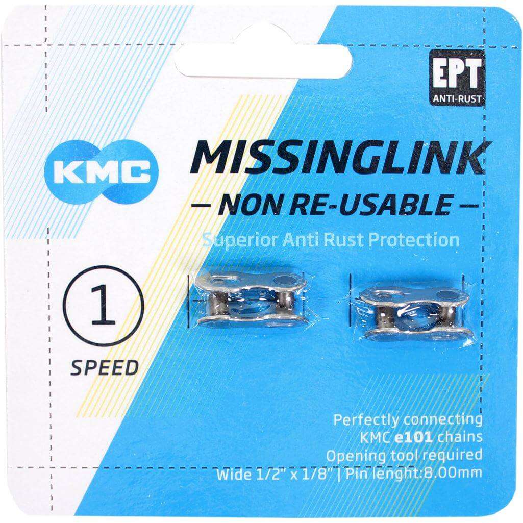 KMC Missinglink X101 Single Speed Zilver 2 Stuks