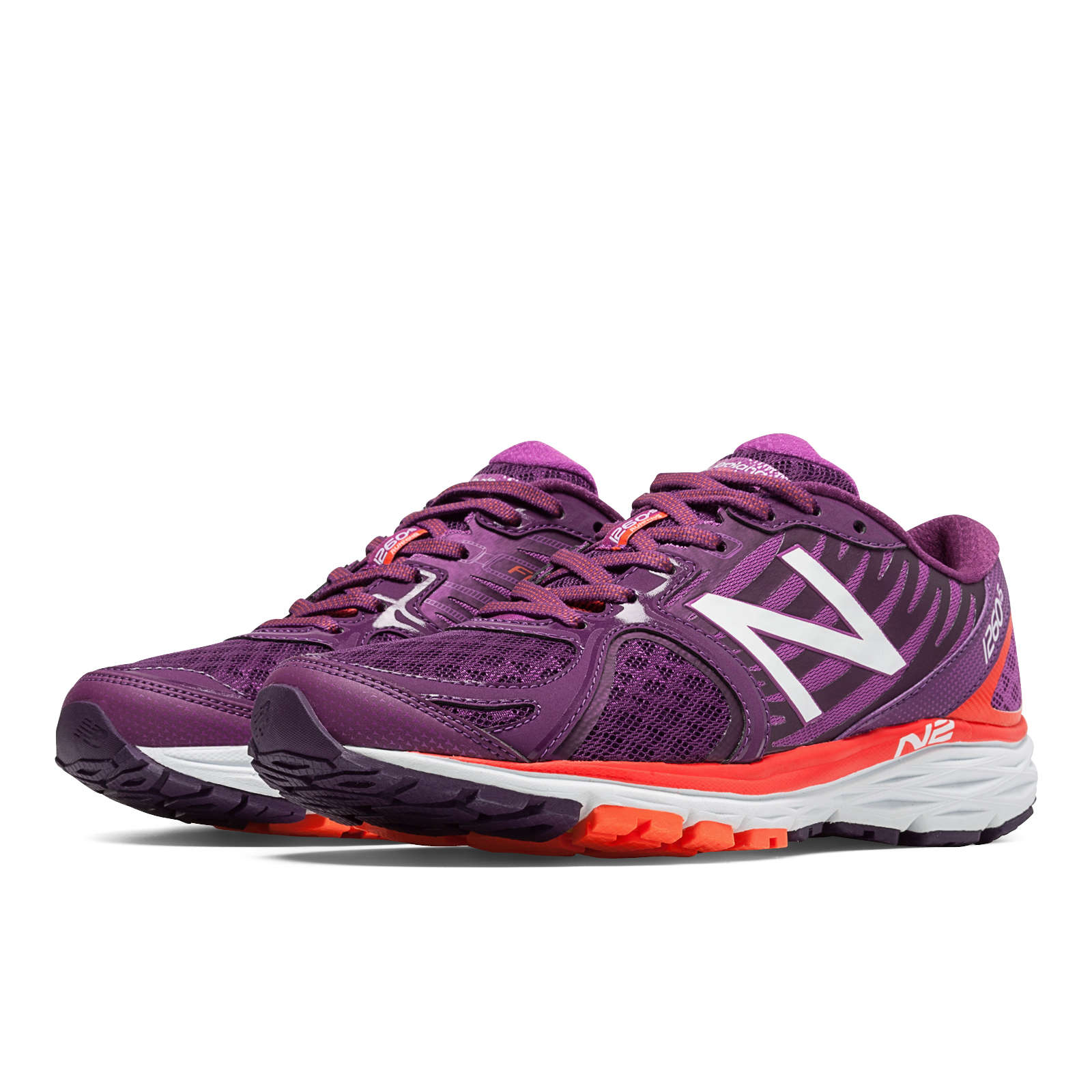 New Balance W1260v5 Hardloopschoenen Paars/Oranje Dames