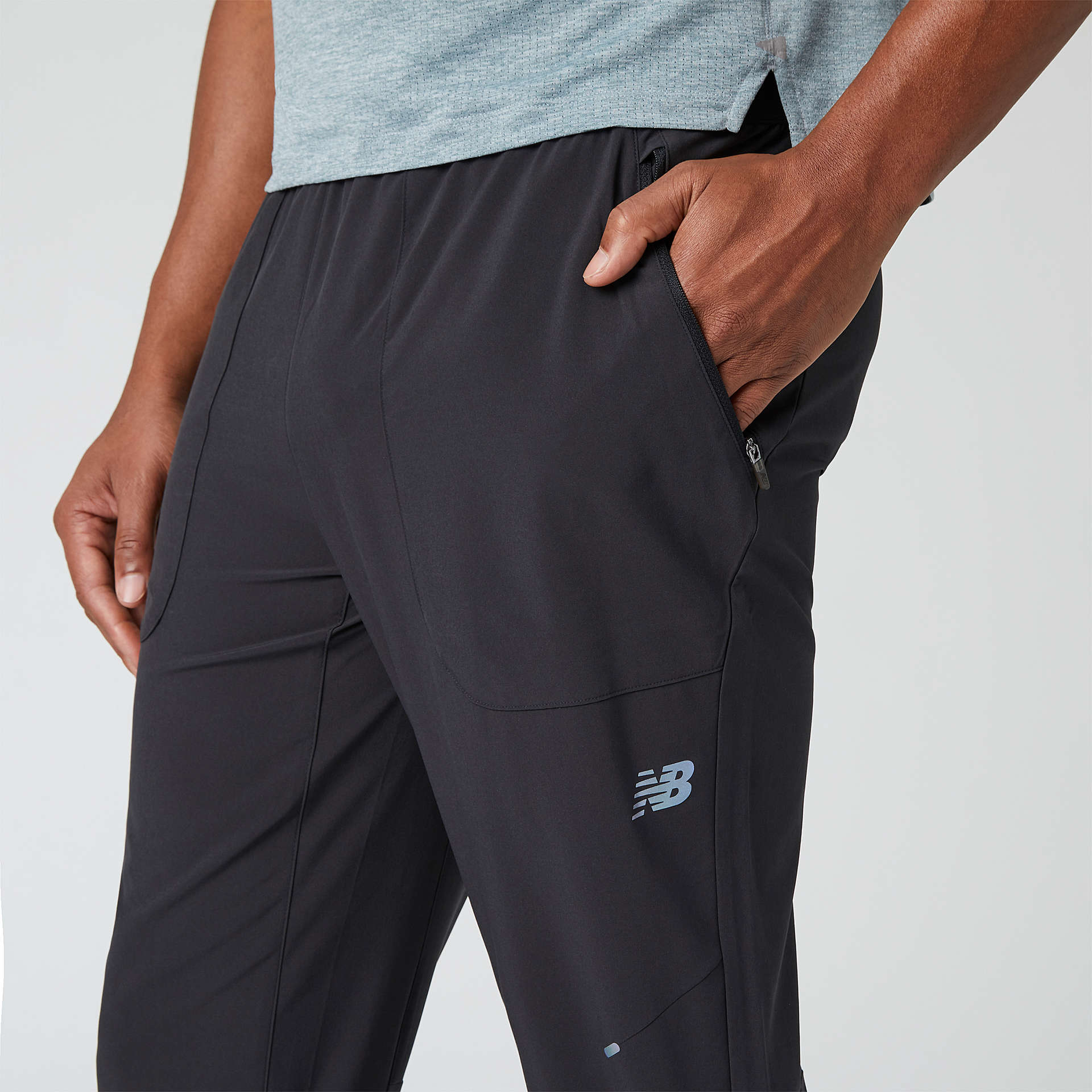 New Balance Q Speed Crew Track Hardloopbroek Lang Zwart Heren