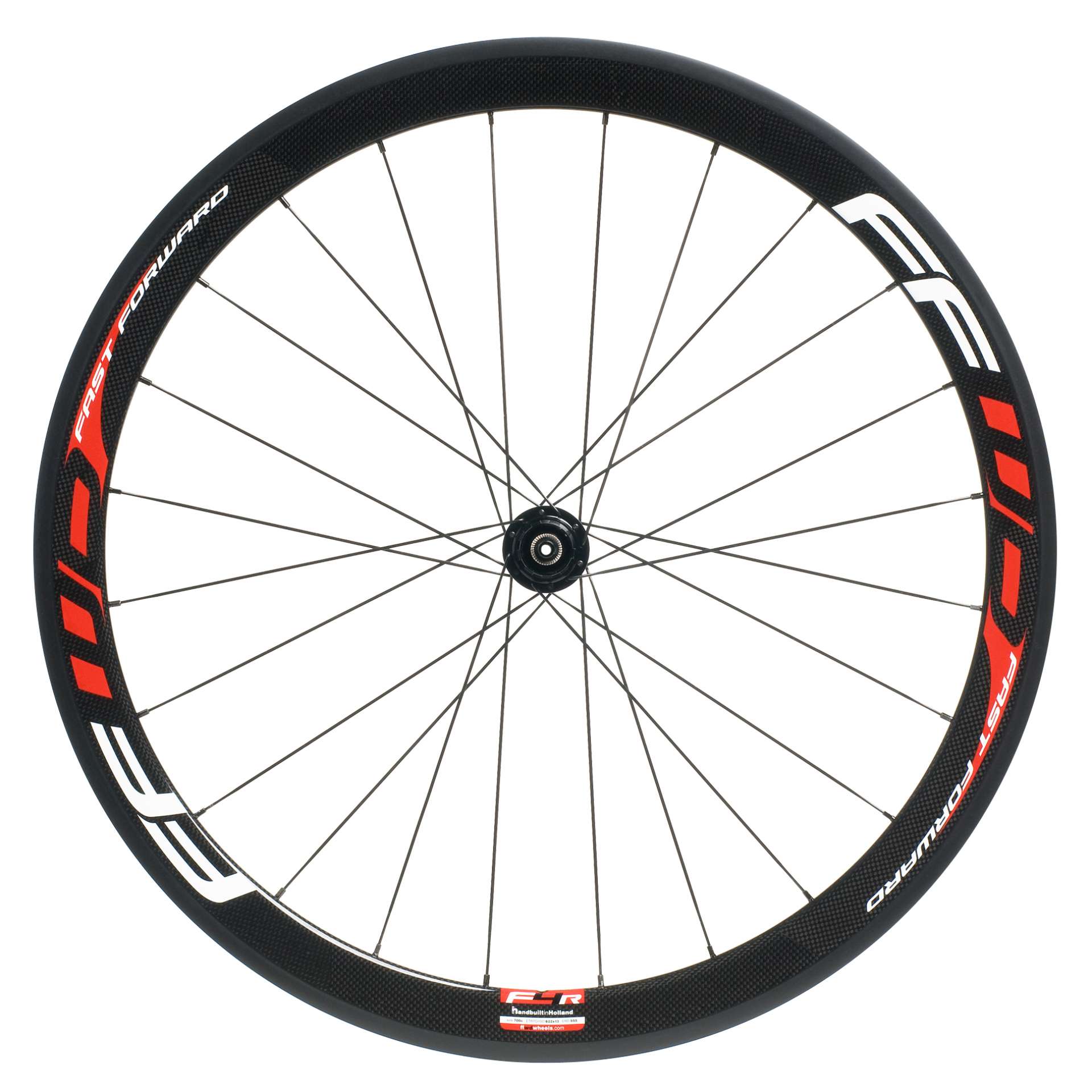 Fast Forward F4R Carbon Clincher Wielset met DT Swiss 240S Naaf Rood